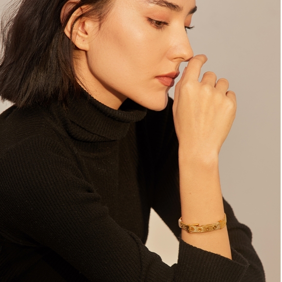 Chic Stainless Steel Bangle Bracelet - Picture 4 of 8